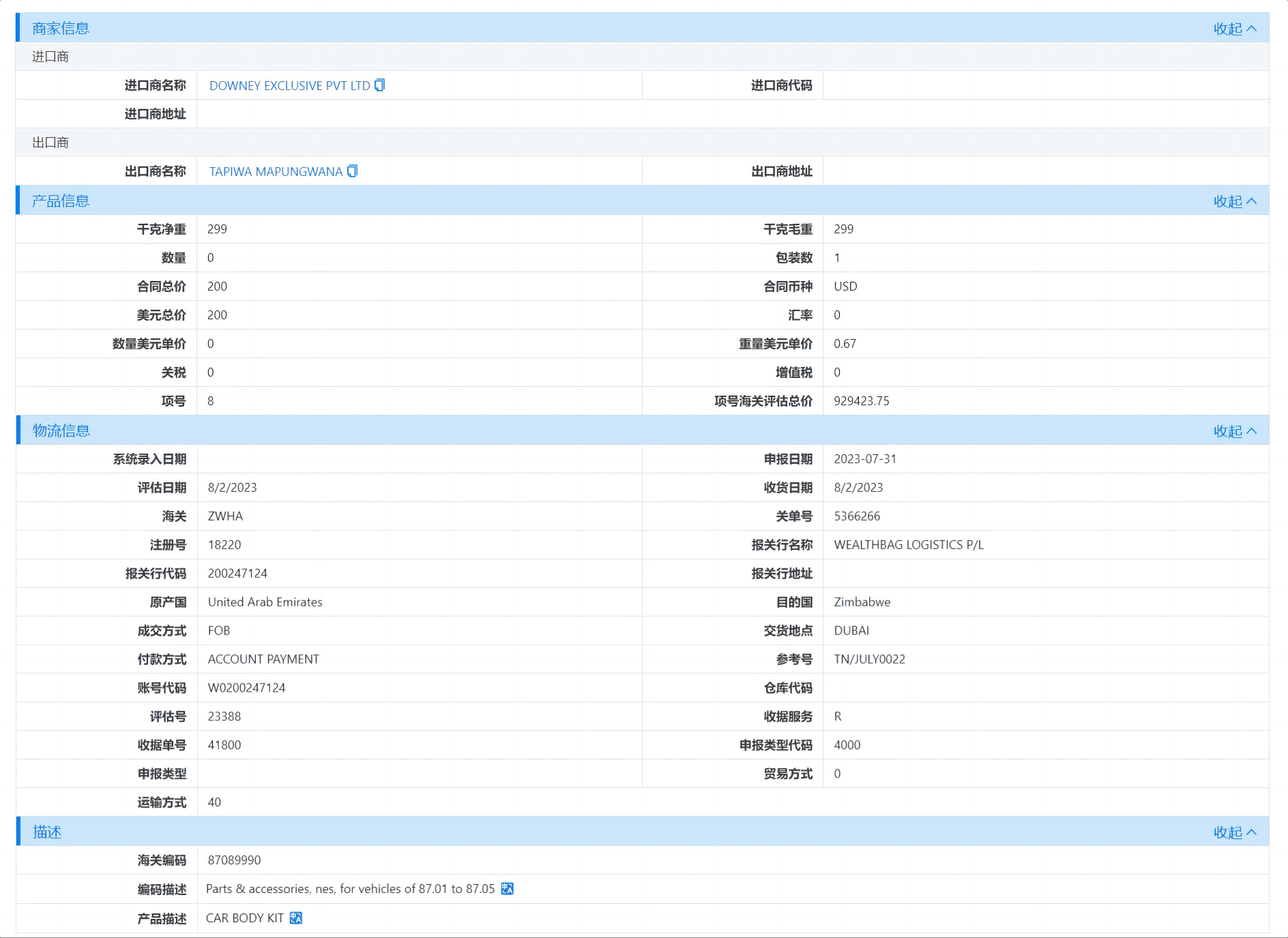 津巴布韦海关数据,海关数据,凯发K8海关数据